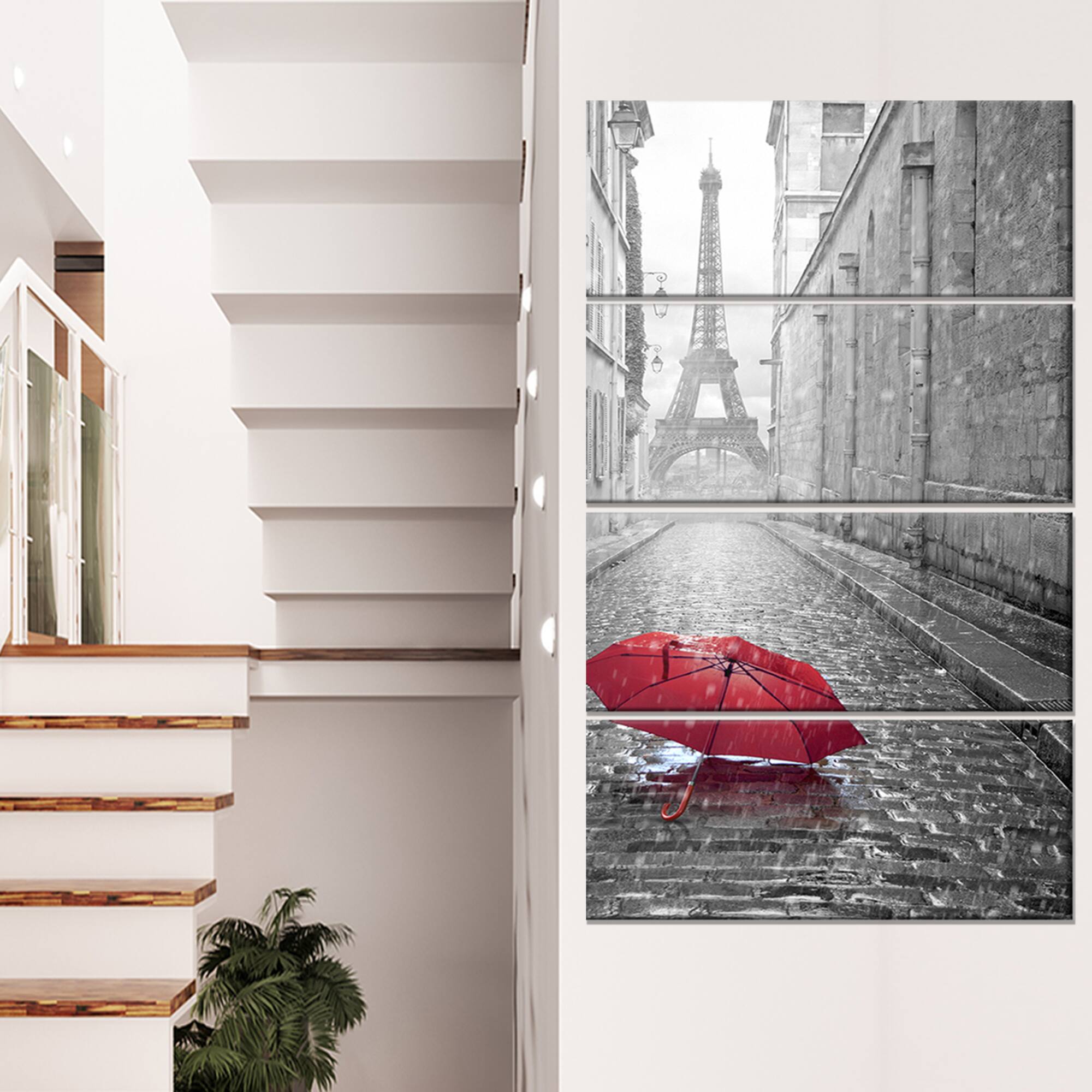 Designart - Eiffel View from Paris Street